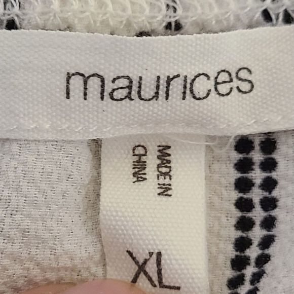 Maurices White & Black Striped Tie Front Mini Dress XL - Picture 10 of 10